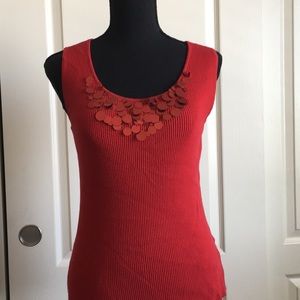 💚5 for $20💚Ladies Red Embellished Tank